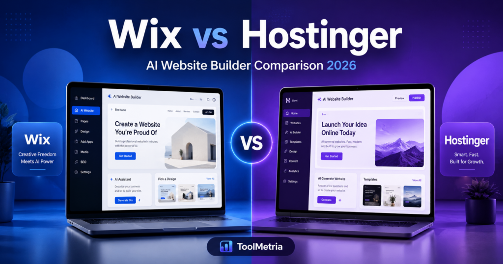 Wix vs Hostinger AI website builder comparison 2026