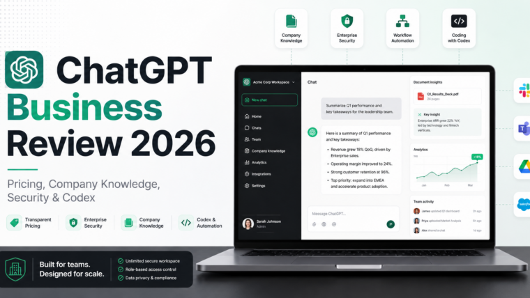 ChatGPT Business review 2026 with Company Knowledge, security and Codex